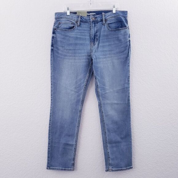 Goodfellow & Co Men's Slim Fit Jeans Light Blue Wash - Picture 4 of 12